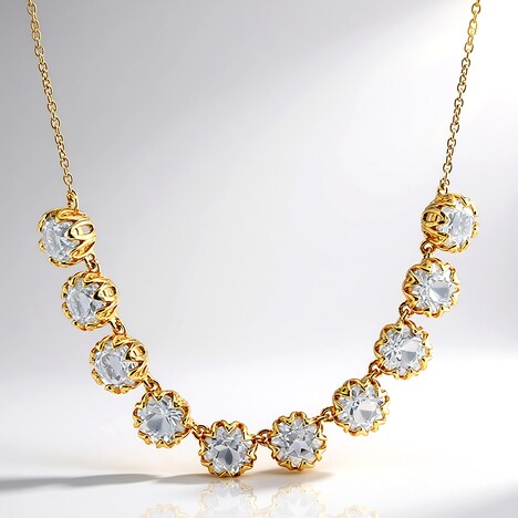 Collana in argento con Topazio Bianco