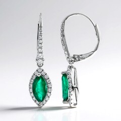 Orecchini in oro con Smeraldo Zambia AAA