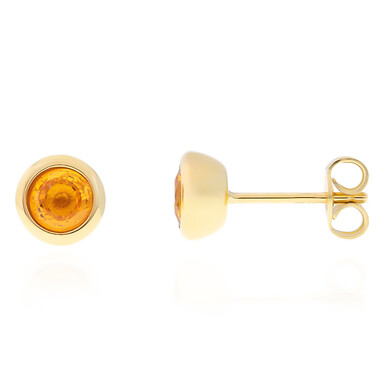 Orecchini in oro con Granato Mandarino (CUSTODANA)