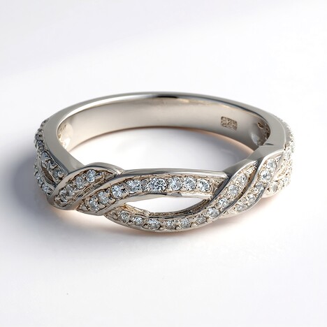 Anello in argento con Topazio Bianco