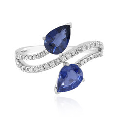 Bague en or et Saphir bleu de Ceylan