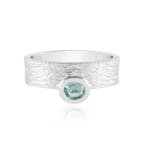 Anello in argento con Smeraldo Color Paraiba