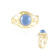 Blauer Opal-Silberring