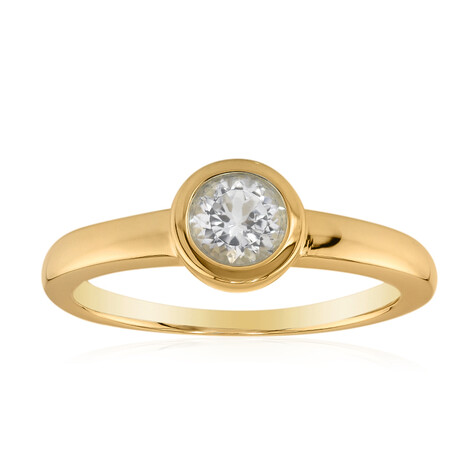 Anello in oro con Danburite Rosa del Messico