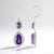 Boucles d'oreilles en argent et Améthyste de Zambie