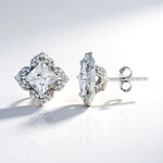 Orecchini in argento con Zircone (Adela Silber)
