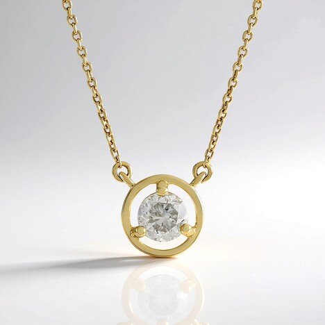 Collana in oro con Diamante I3 (H)