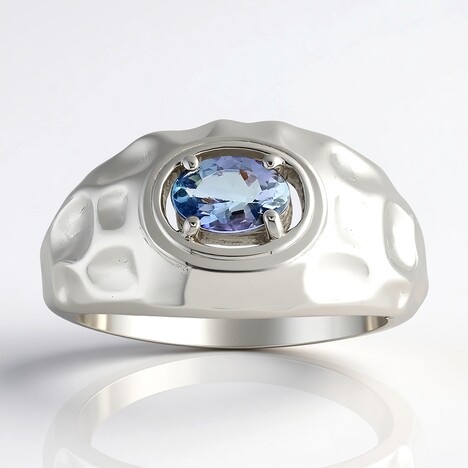 Anello in argento con Tanzanite (non riscaldata) (Pallanova)