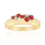 14K Red Beryl Gold Ring