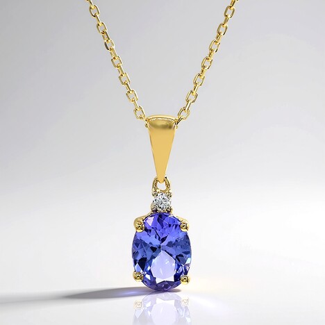 Collana in oro con Tanzanite AAA