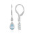 Pendientes en plata con Topacio azul cielo