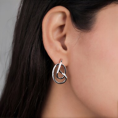 Boucles d'oreilles en argent et Zircon