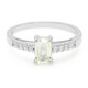 Anello placcato in platino con Kunzite Canarino