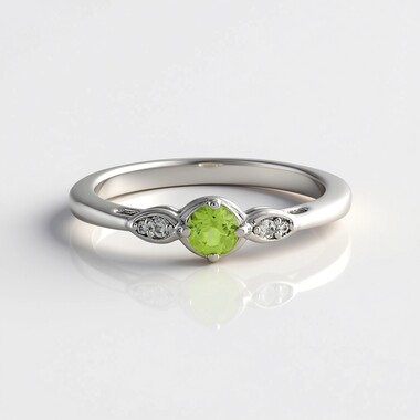 Bague en argent et Péridot de l'Arizona