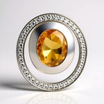 Ciondolo in argento con Citrino (MONOSONO COLLECTION)
