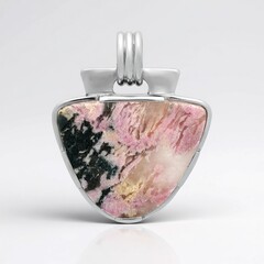 Ciondolo in argento con Rodonite Sulavesi