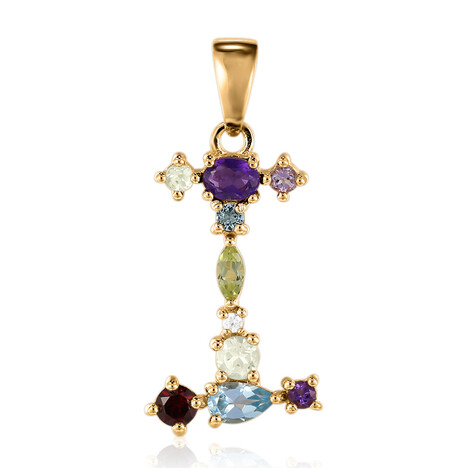 Zilveren hanger met een Zwitsers-blauwe topaas