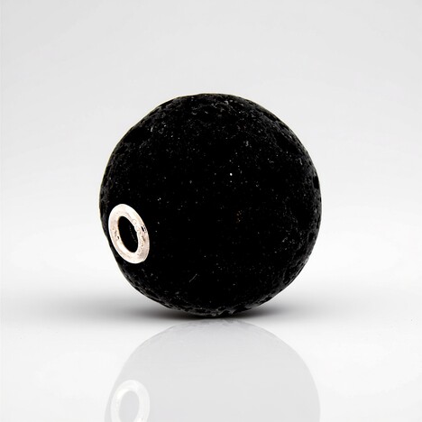 Ciondolo in argento con Lava Nera (MONOSONO COLLECTION)