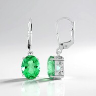 Orecchini in argento con Quarzo Verde Smeraldo