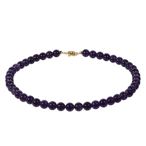 Collier en argent et Améthyste de Zambie