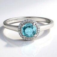 Anillo en plata con Zircón de Ratanak Kirí