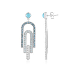 Zilveren oorbellen met Sleeping Beauty Turkooisen