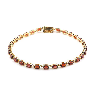 Mosambik-Granat-Silberarmband