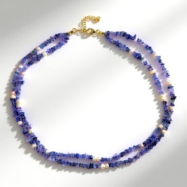 Tanzanite Silver Necklace (Riya)