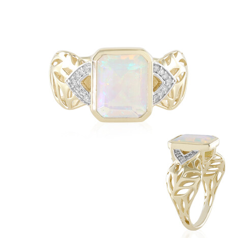 Anillo en oro con Ópalo Welo AAA (Ornaments by de Melo)