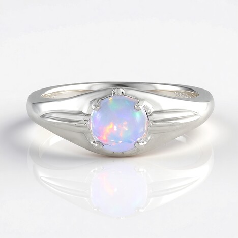 Bague en argent et Opale Welo