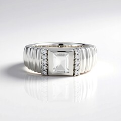 Anello in argento con Petalite