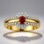 Anello in oro con Berillo Rosso