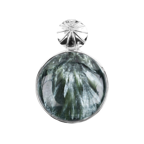 Colgante en plata con Serafinita (Bali Barong)