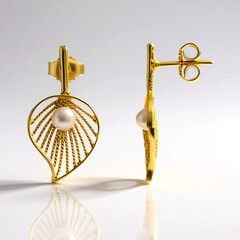 Orecchini in argento con Perla d'Acqua Dolce Bianca (Joias do Paraíso)