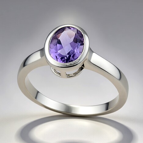 Anello in argento con Ametista Rose de France
