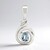 Ciondolo in argento con Tanzanite Blu-Verde Non Riscaldata