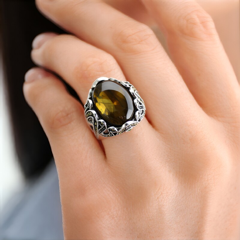 Anello in argento con Labradorite (Annette classic)
