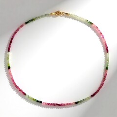Collana in argento con Tormalina Rosa Nigeriana
