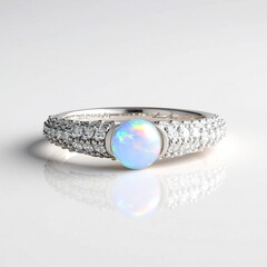 Anello in argento con Opale di Welo (de Melo Essence)