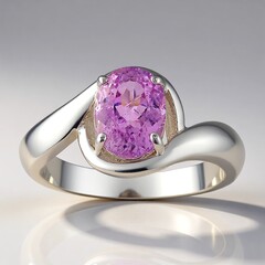 Anello in argento con Kunzite (Pallanova)