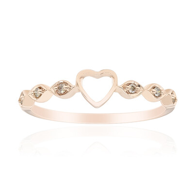 9K SI1 Argyle Rose De France Diamond Gold Ring (Annette)