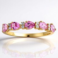Pinkfarbener Ceylon-Saphir-Goldring