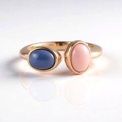 Anello in argento con Opale Rosa (KM by Juwelo)