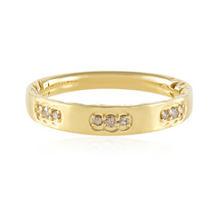 I2 Champagner-Diamant-Silberring