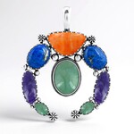 Ciondolo in argento con Conchiglia di Ostrica Spinosa Arancione (Desert Chic)