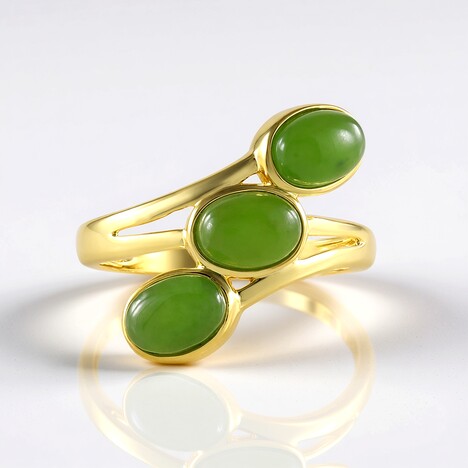 Anello in argento con Giada Canadese