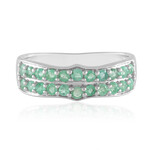 Bague en argent et Emeraude de Colombie