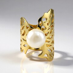 Anello in argento con Perla di Acqua Dolce