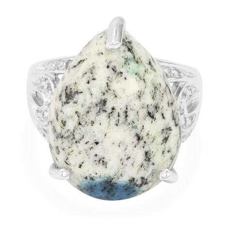 Anillo en plata con Azurita de K2