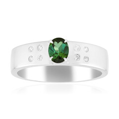 Anello in argento con Tormalina Verde di Benedito